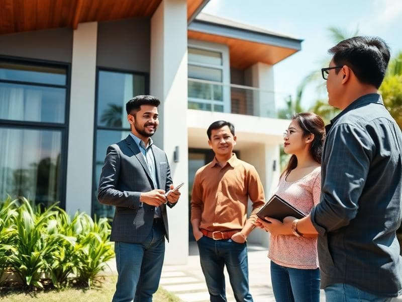Listing rumah modern yang dipasarkan via Meta Ads